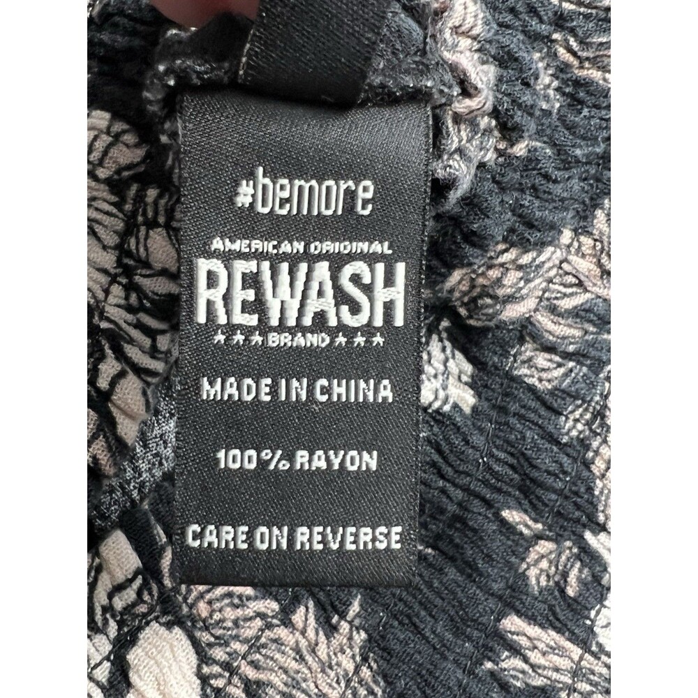 Rewash‎ Junior's L Smocked Waist Split Leg Pants Floral Pull-On Boho Festival - Picture 12 of 14